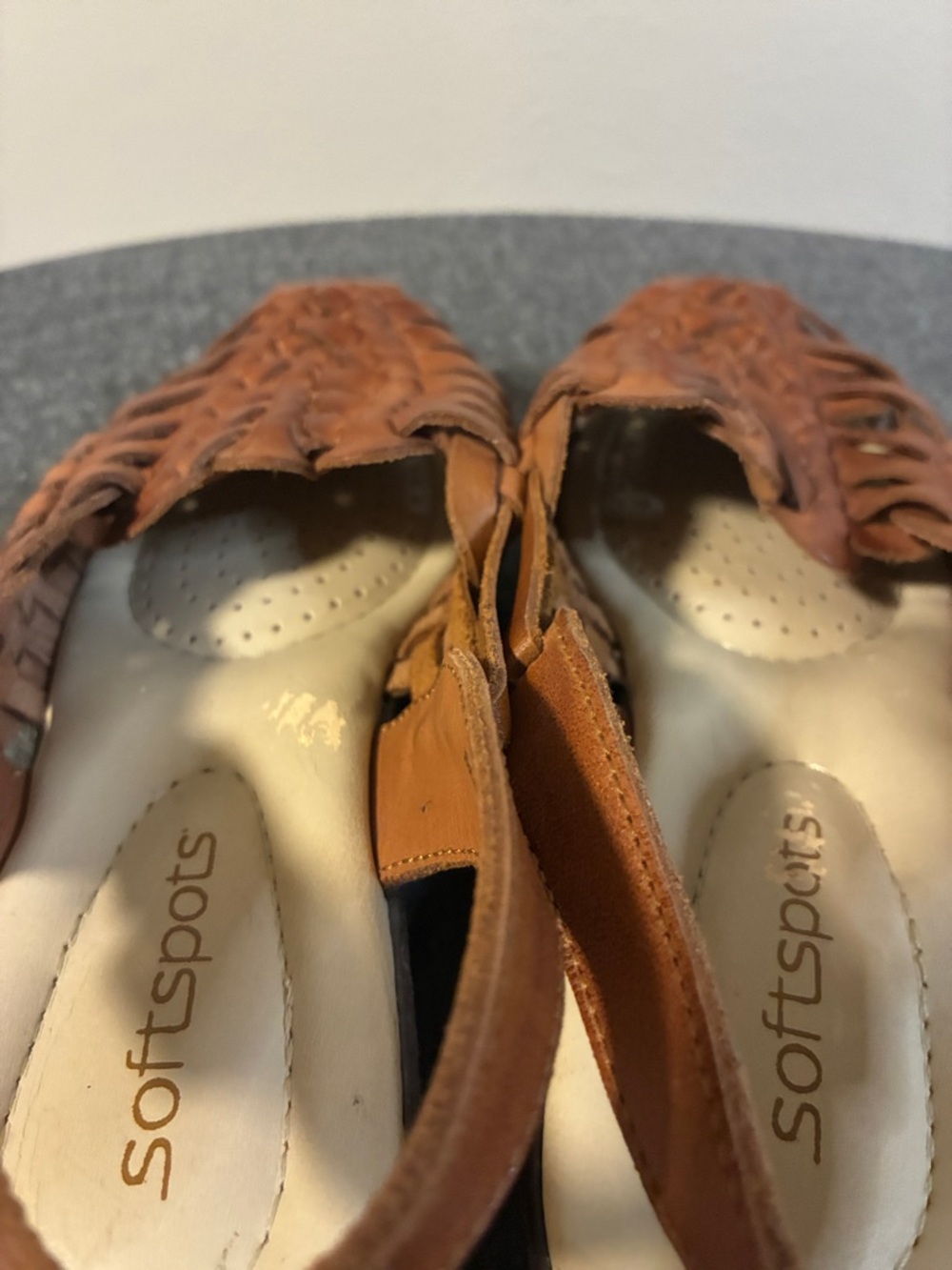 Softspots Tobago Huarache Sling in Cognac Size 6-1/2 - Picture 5 of 9